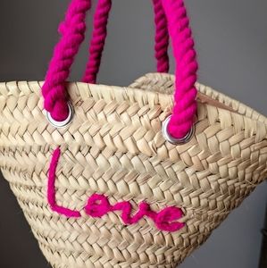 Poolside small straw tote
